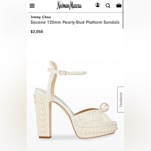 Jimmy Choo Sacaria 120mm Pearly Stud Platform Sandals